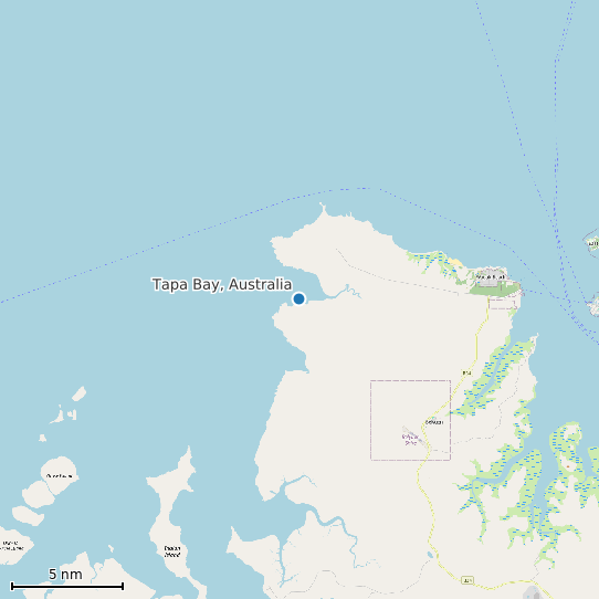 Map of Tapa Bay, Australia Tide Prediction Station