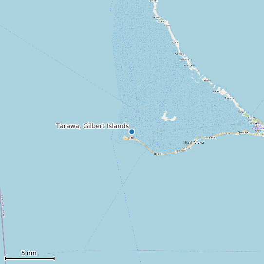 Map of Tarawa, Gilbert Islands Tide Prediction Station