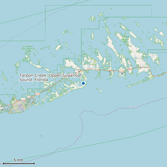 Map of Tarpon Creek, Upper Sugarloaf Sound, Florida Tide Prediction Station