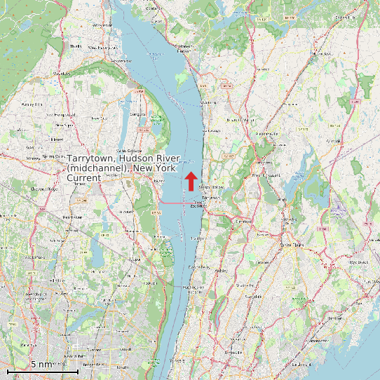 Map of Tarrytown, Hudson River (midchannel), New York Current Prediction Station