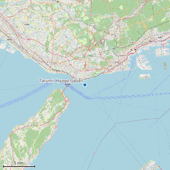 Map of Tarumi, Hyogo, Japan Tide Prediction Station