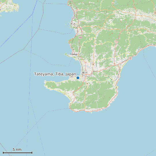 Map of Tateyama, Tiba, Japan Tide Prediction Station