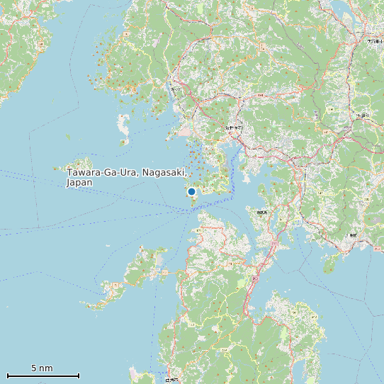 Map of Tawara-Ga-Ura, Nagasaki, Japan Tide Prediction Station