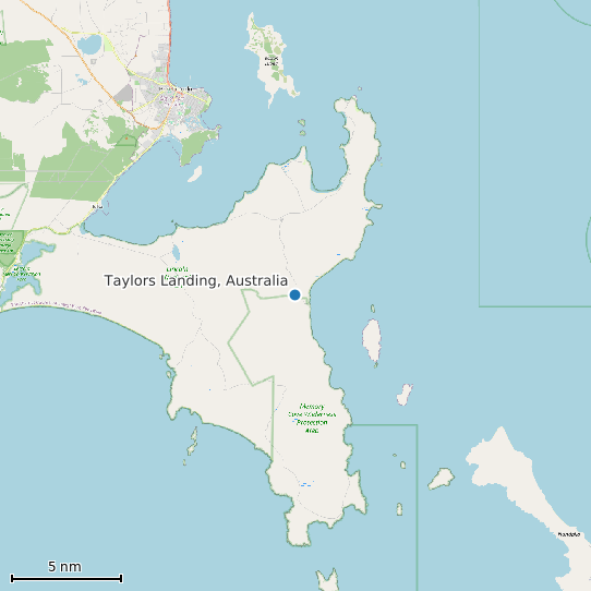 Map of Taylors Landing, Australia Tide Prediction Station