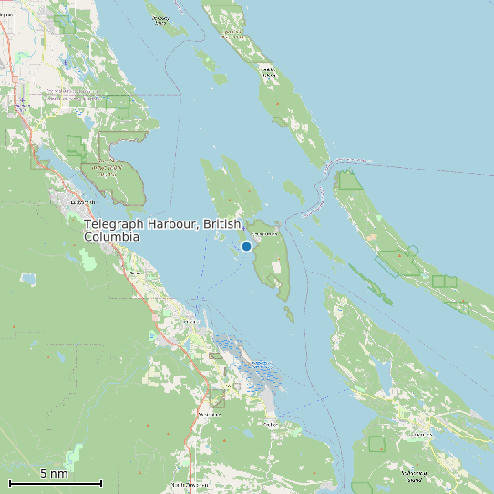 Map of Telegraph Harbour, British Columbia Tide Prediction Station