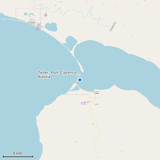Map of Teller, Port Clarence, Alaska Tide Prediction Station