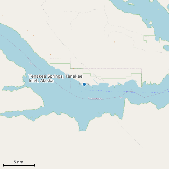 Map of Tenakee Springs, Tenakee Inlet, Alaska Tide Prediction Station