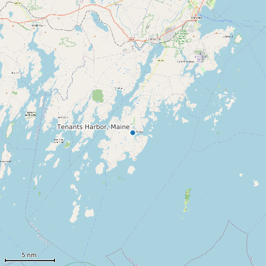 Map of Tenants Harbor, Maine Tide Prediction Station