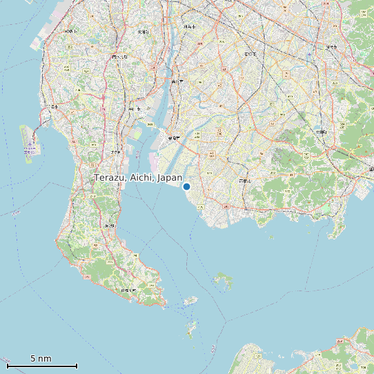 Map of Terazu, Aichi, Japan Tide Prediction Station