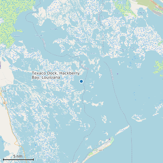 Map of Texaco Dock, Hackberry Bay, Louisiana Tide Prediction Station