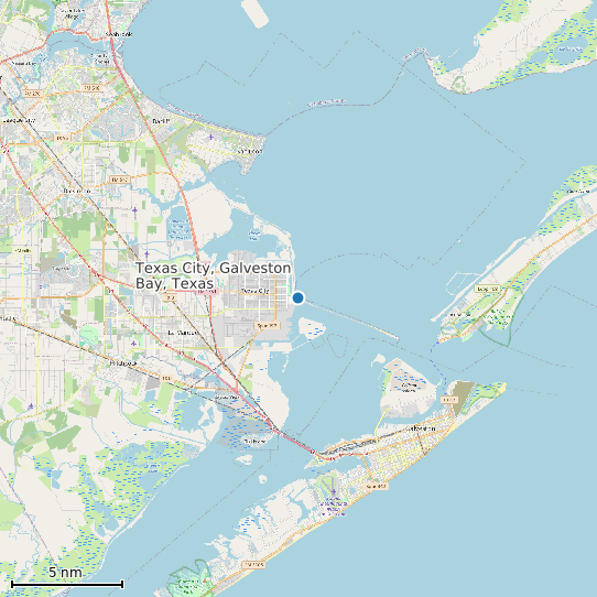 Map of Texas City, Galveston Bay, Texas Tide Prediction Station
