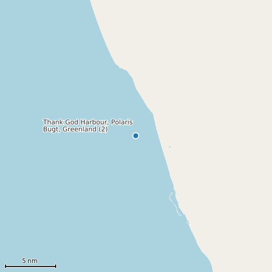 Map of Thank God Harbour, Polaris Bugt, Greenland (2) Tide Prediction Station