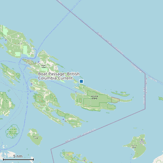 Map of Boat Passage, British Columbia Current Prediction Station