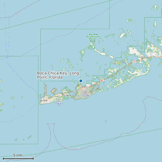 Map of Boca Chica Key, Long Point, Florida Tide Prediction Station
