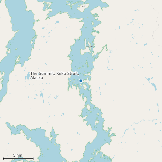 Map of The Summit, Keku Strait, Alaska Tide Prediction Station