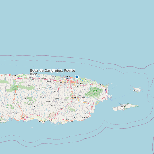Map of Boca de Cangrejos, Puerto Rico Tide Prediction Station