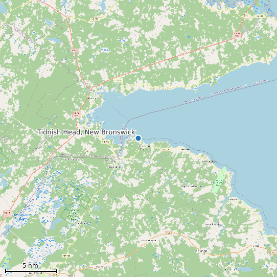Map of Tidnish Head, New Brunswick Tide Prediction Station