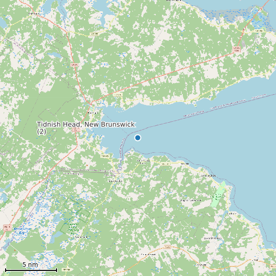 Map of Tidnish Head, New Brunswick (2) Tide Prediction Station