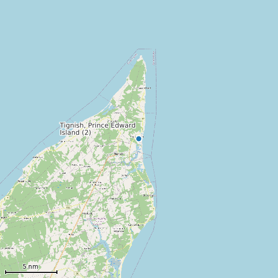 Map of Tignish, Prince Edward Island (2) Tide Prediction Station