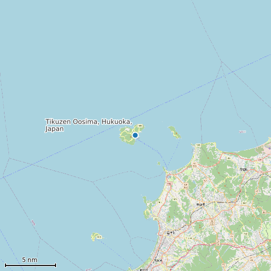 Map of Tikuzen Oosima, Hukuoka, Japan Tide Prediction Station