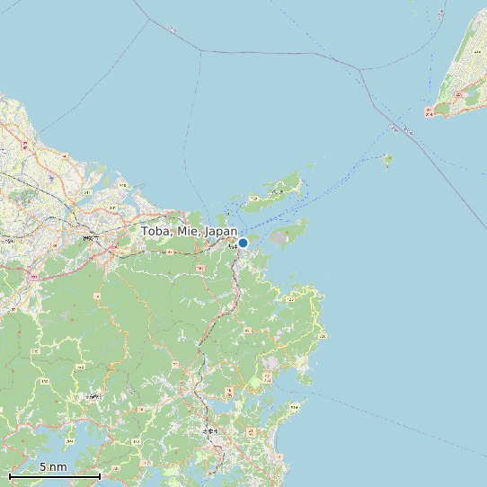 Map of Toba, Mie, Japan Tide Prediction Station