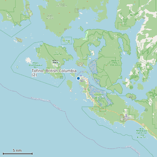 Map of Tofino, British Columbia (2) Tide Prediction Station