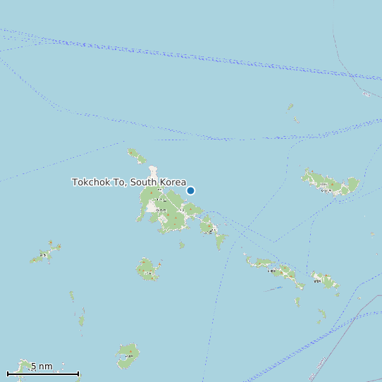 Map of Tokchok To, South Korea Tide Prediction Station