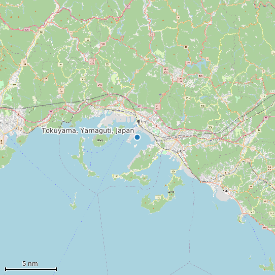 Map of Tokuyama, Yamaguti, Japan Tide Prediction Station