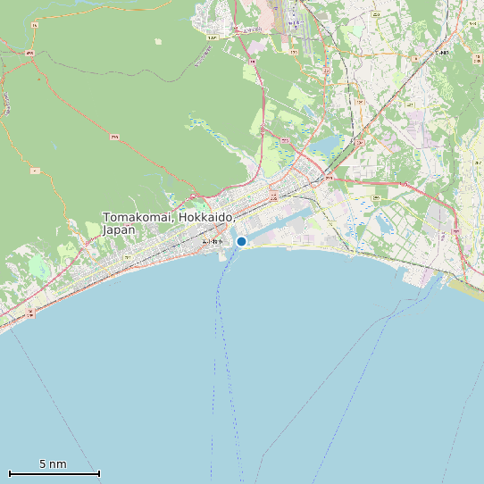 Map of Tomakomai, Hokkaido, Japan Tide Prediction Station