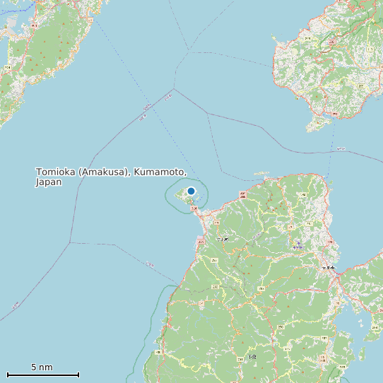 Map of Tomioka (Amakusa), Kumamoto, Japan Tide Prediction Station