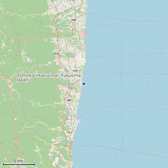 Map of Tomioka (Hukusima), Fukusima, Japan Tide Prediction Station