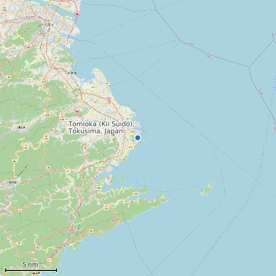 Map of Tomioka (Kii Suido), Tokusima, Japan Tide Prediction Station