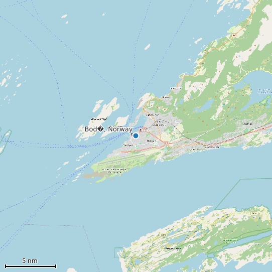 Map of Bod�, Norway Tide Prediction Station