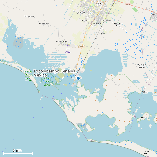 Map of Topolobampo, Sinaloa, Mexico Tide Prediction Station