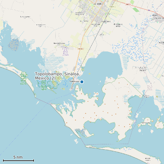 Map of Topolobampo, Sinaloa, Mexico (2) Tide Prediction Station
