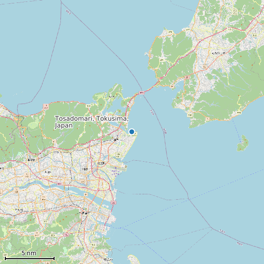 Map of Tosadomari, Tokusima, Japan Tide Prediction Station