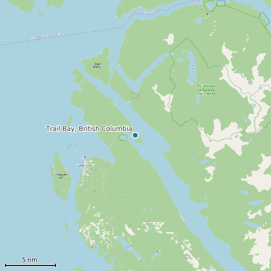Map of Trail Bay, British Columbia Tide Prediction Station