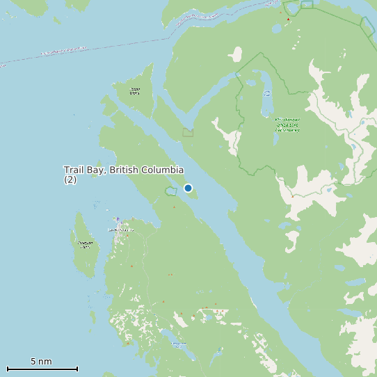 Map of Trail Bay, British Columbia (2) Tide Prediction Station
