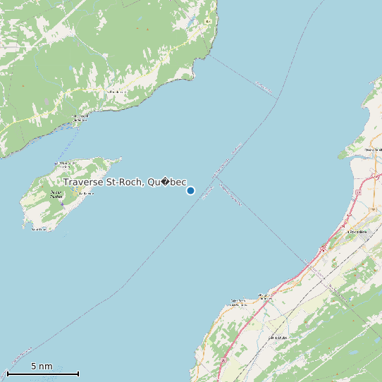 Map of Traverse St-Roch, Qu�bec Tide Prediction Station