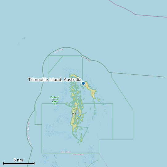 Map of Trimouille Island, Australia Tide Prediction Station