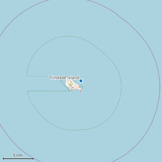 Map of Trindade Island Tide Prediction Station