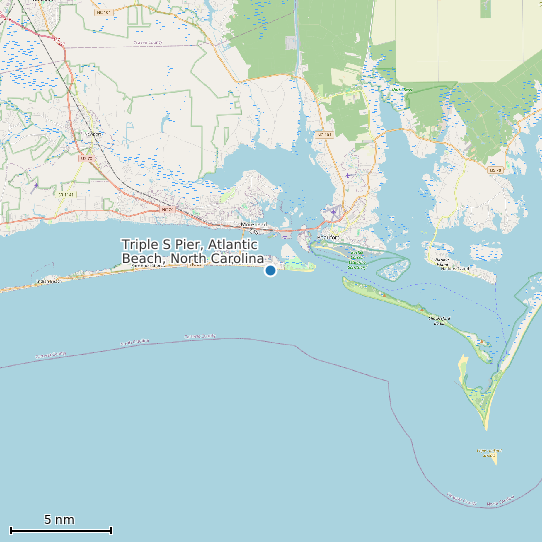Map of Triple S Pier, Atlantic Beach, North Carolina Tide Prediction Station