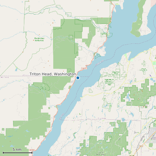 Map of Triton Head, Washington Tide Prediction Station