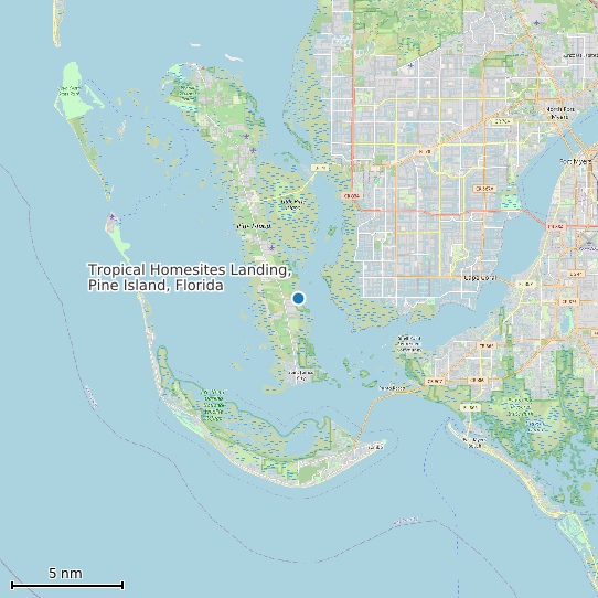 Map of Tropical Homesites Landing, Pine Island, Florida Tide Prediction Station