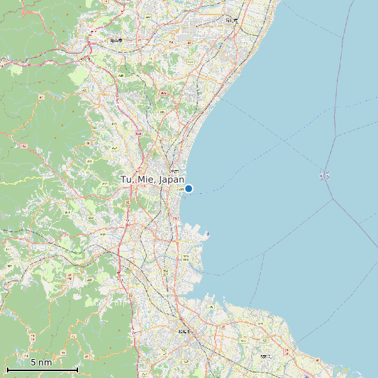 Map of Tu, Mie, Japan Tide Prediction Station