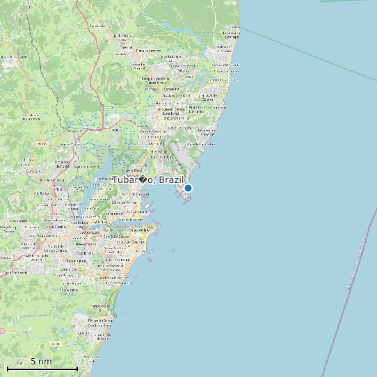 Map of Tubar�o, Brazil Tide Prediction Station
