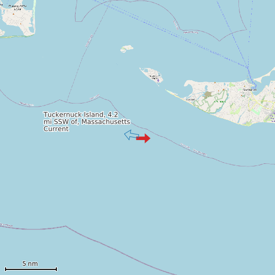 Map of Tuckernuck Island, 4.2 mi SSW of, Massachusetts Current Prediction Station