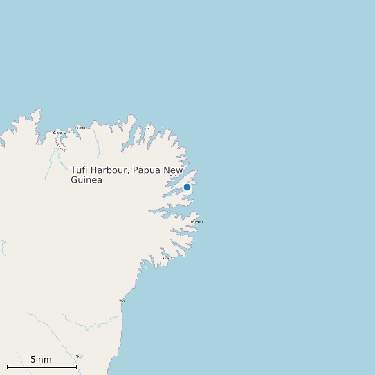 Map of Tufi Harbour, Papua New Guinea Tide Prediction Station