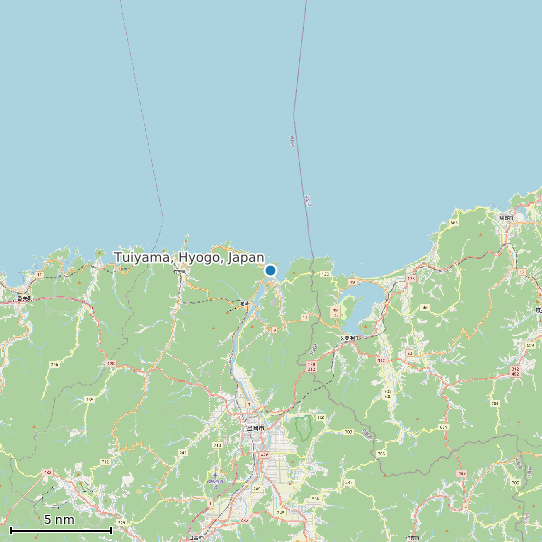 Map of Tuiyama, Hyogo, Japan Tide Prediction Station