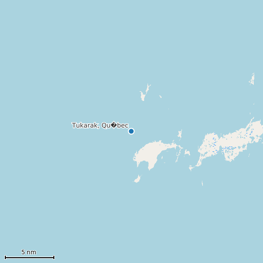 Map of Tukarak, Qu�bec Tide Prediction Station